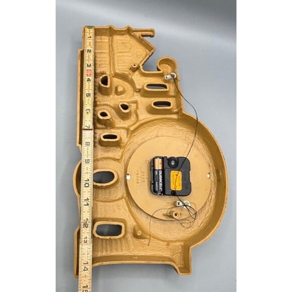 Vtg Burwood Our Home Quartz Wall Clock Faux Wood Key Hooks House Design - Picture 6 of 8